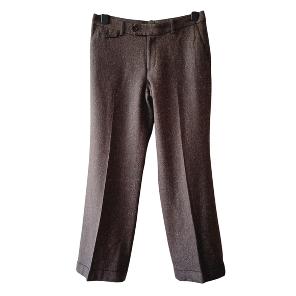 Eddie Bauer Blakely Fit Brown Straight Leg Wool Blend Pants - Picture 1 of 13